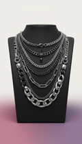 Layered Chain Statement Necklace