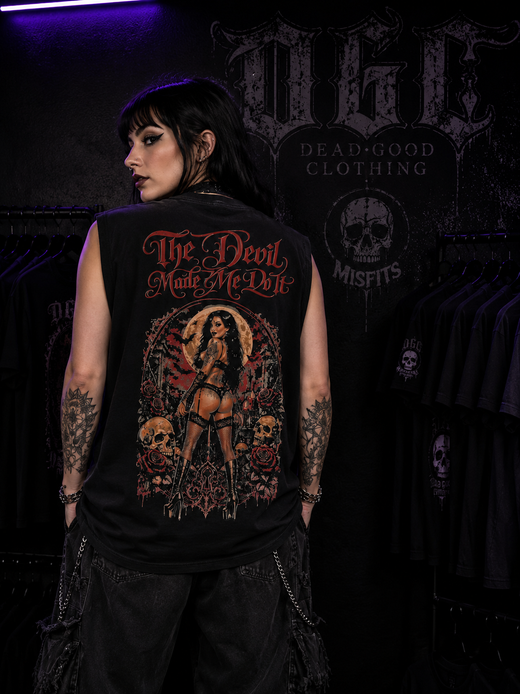 The Devil Made Me Do It Sleeveless Vest