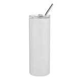 600ml blank tumbler with a straw
