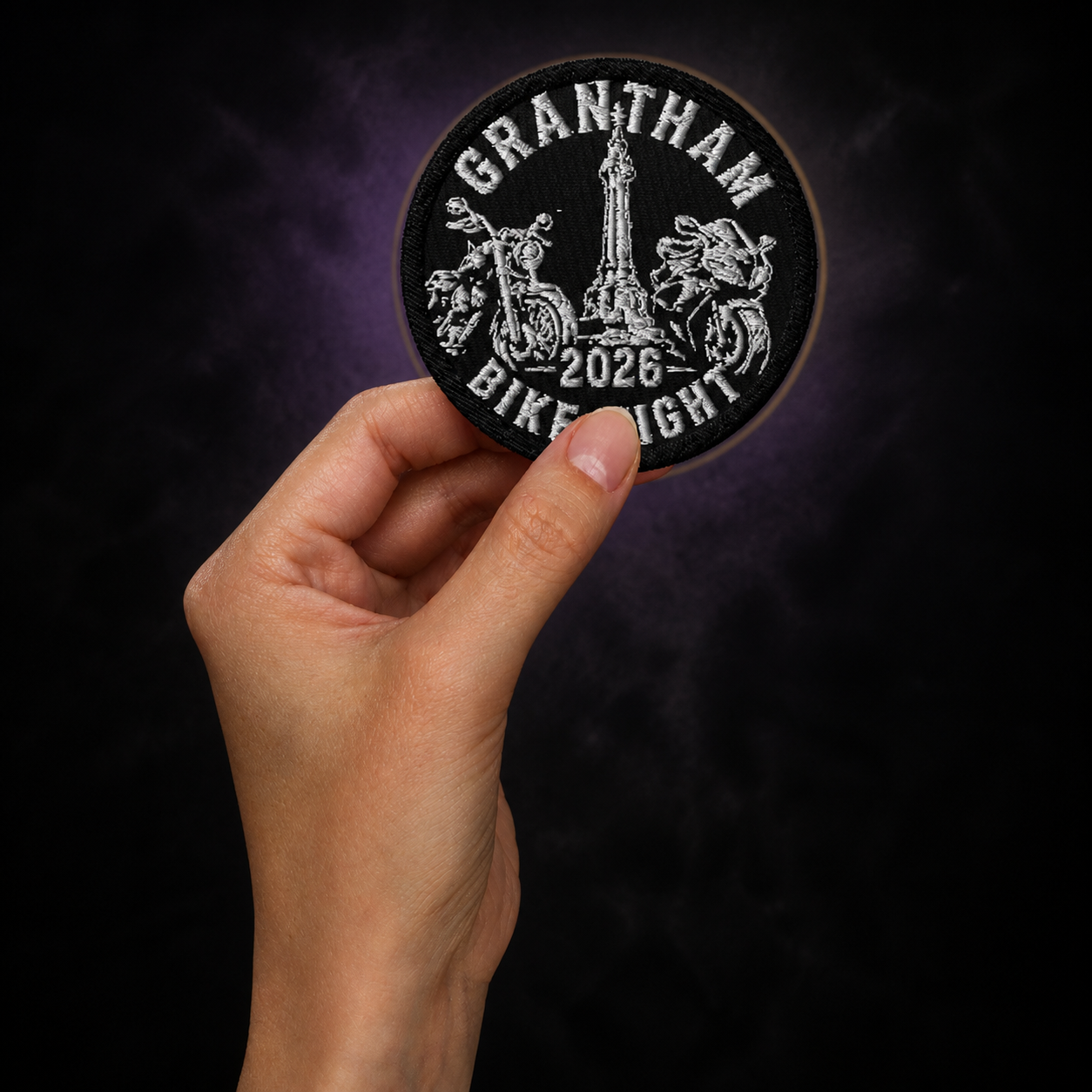 Grantham Biker Night embroidered patch